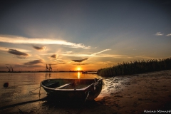 Abend über der Weser